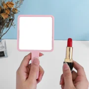 Eyelash Extension Handheld Makeup Mirror Square Makeup Vanity Mirror - Image 3